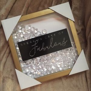 Gold Glass Decorative Plaque